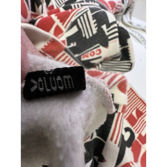 Vintage Volcom Hoodie Eastern Block RARE Med All Over Print Volcom Red Black Y2K - Picture 13 of 13